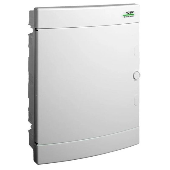 Cofret de distributie din plastic, Noark 101520 PNF 24W, montare incastrata, usa alba, IP40, 2 randuri, 2x12 modul