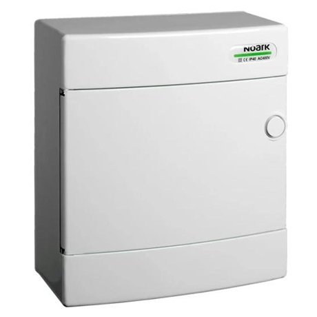 Cofret de distributie din plastic, Noark 101504 PNS 8W montare aparenta, usa alba, IP40, 1 rand, 8 module