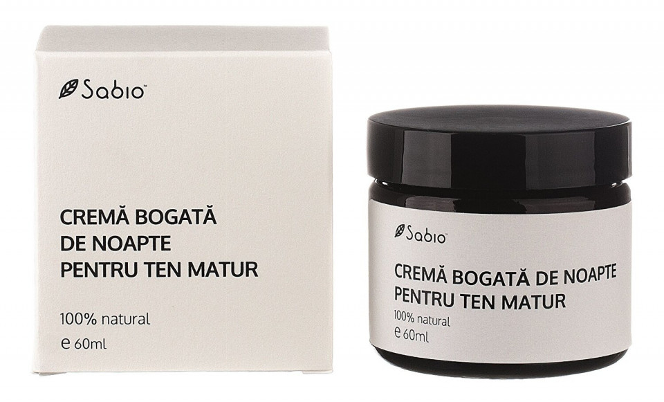 Oferte la Crema bogata de noapte pentru ten matur, Sabio (Concentratie: Crema, Gramaj: 60 ml)