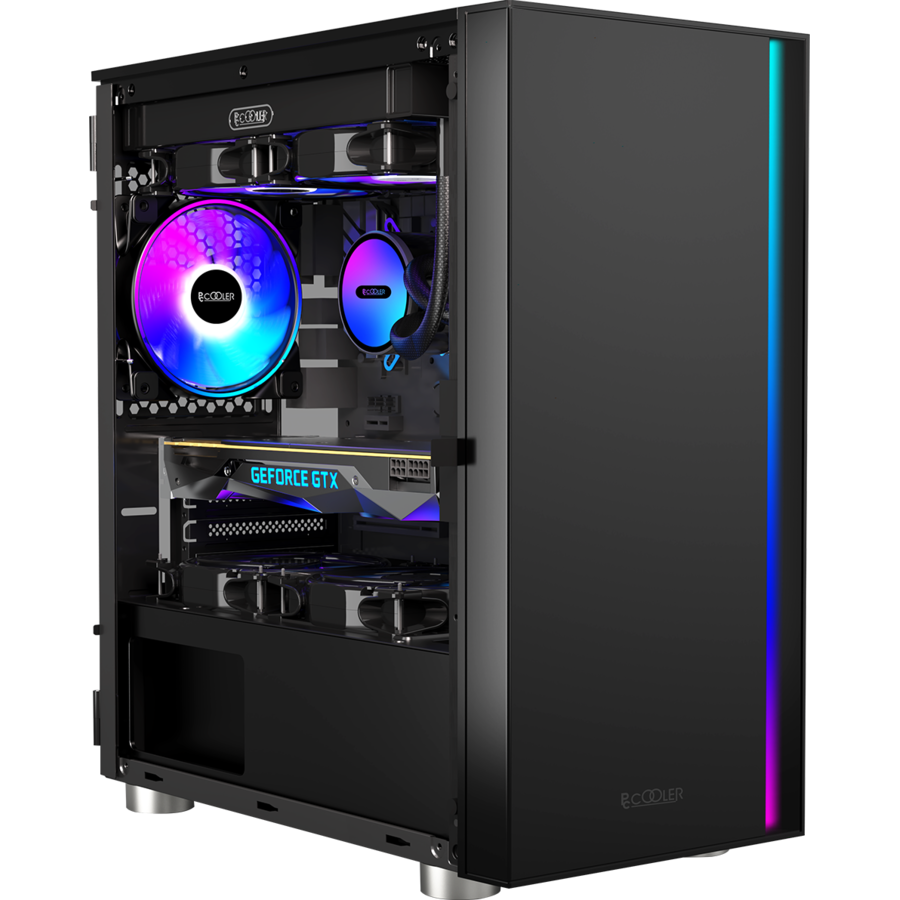 Oferte la Cooler Procesor Middle Tower Sticla Securizata  ARGB Negru