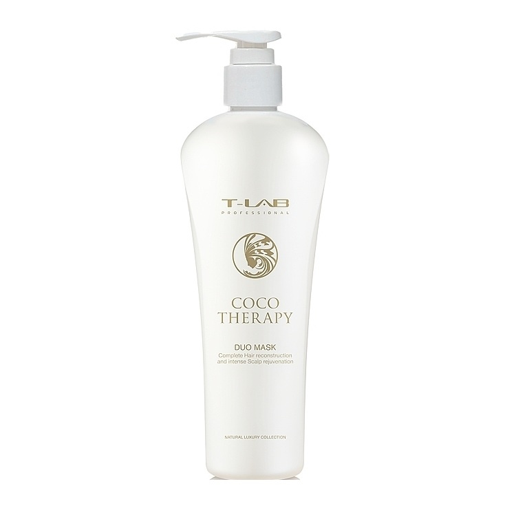 Oferte la Masca de par T-LAB Professional Coco Therapy DUO reconstructie completa a parului, 300 ml