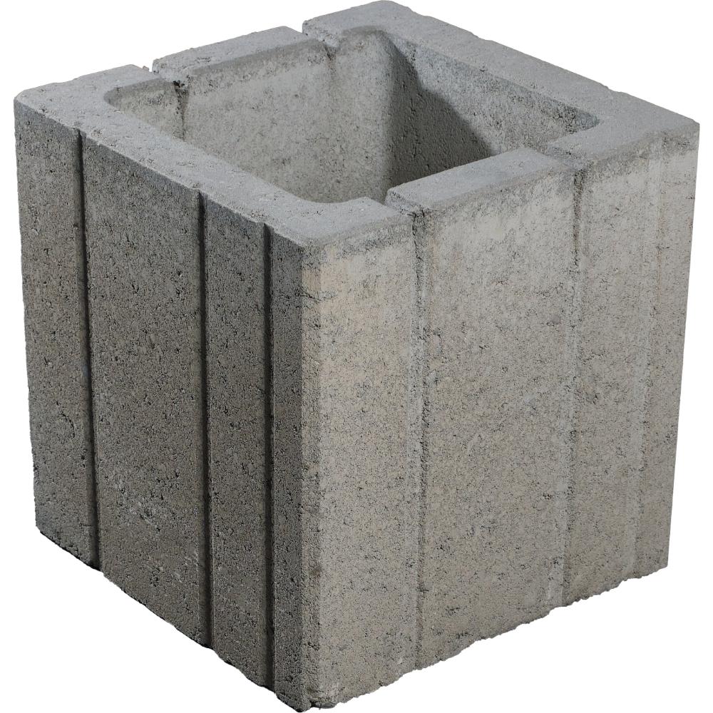 Jardiniera din beton Elpreco Cubo, exterior, patrata, gri, 30 x 30 x 30 cm
