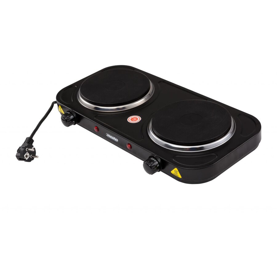 Oferte la Plita Electrica MS 6509 2 Zone de Gatit  Termostat Reglabil 2000W  Negru