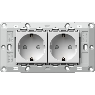 Modul Set 2 prize SCHUKO 4M alb, TEM Modul TEM-CM10PW-U