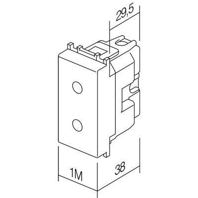 Modul Priza S. EURO 1M 10A ST IP20 Rosu, TEM Modul TEM-VM20RD-B