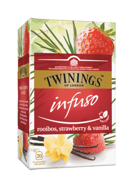 Oferte la Ceai Pentru Infuzie Cu Rooibos Capsuni Si Vanilie Twinings 20x2g
