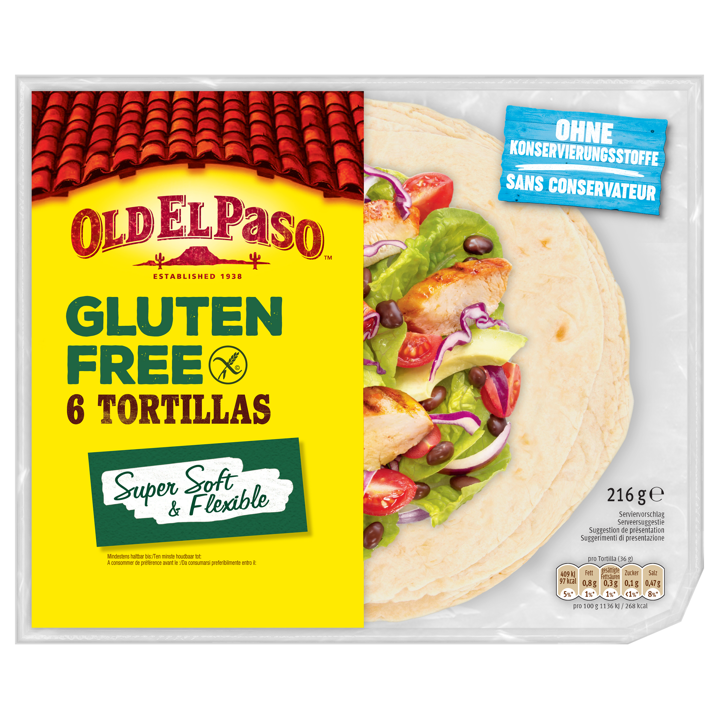 Oferte la Tortillas Fara Gluten Old El Paso 216g