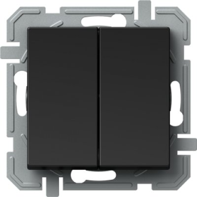 Logiq Intreruparor Dublu 10A 1P Negru, TEM Modul TEM-SQ50BKXO-U