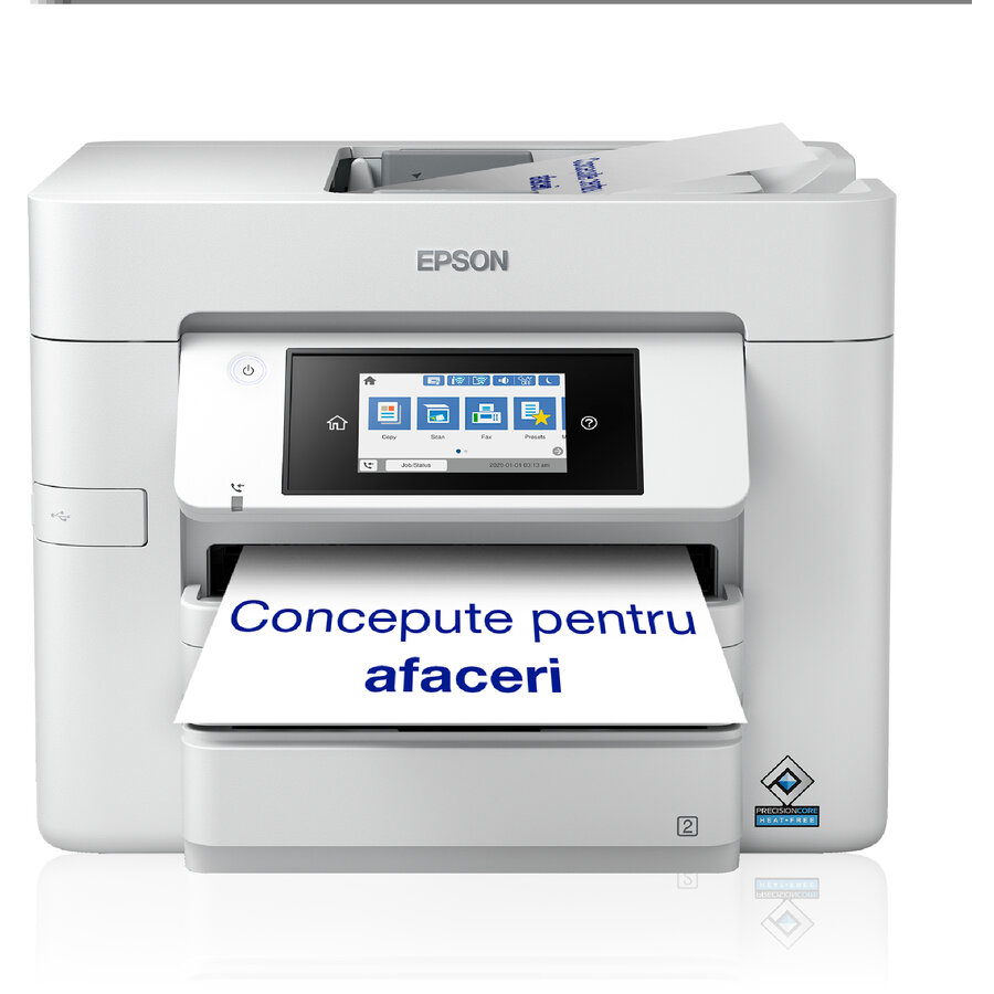 Oferte la Multifunctionala Inkjet Color WF-C4810DTWF Format A4 36ppm LAN USB Wi-Fi Direct Alb