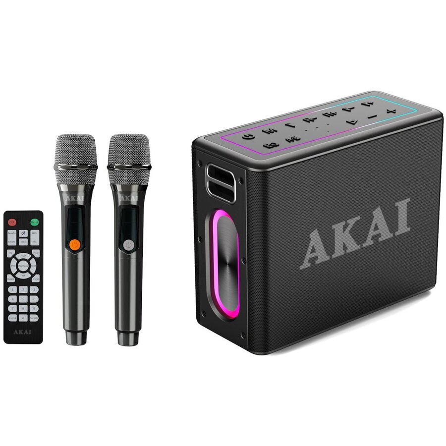 Oferte la Boxa Portabila 2 Microfoane 80W Negru