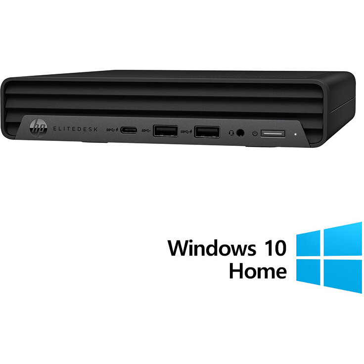 Mini PC Refurbished EliteDesk 800 G6 Intel Core i5-10500T 8GB 256GB SSD Windows 10 Home Black