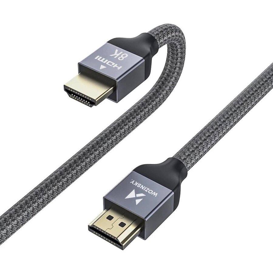 Cablu de date WHDMI-50, HDMI tata - HDMI tata, 8K, 60Hz, 5m, Argintiu