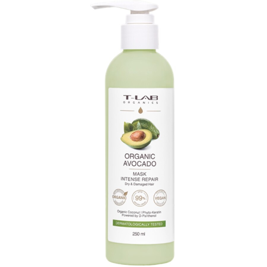 Oferte la Masca naturala de intarire si hidratare pentru par uscat si deteriorat, T-LAB Organics, 250 ml