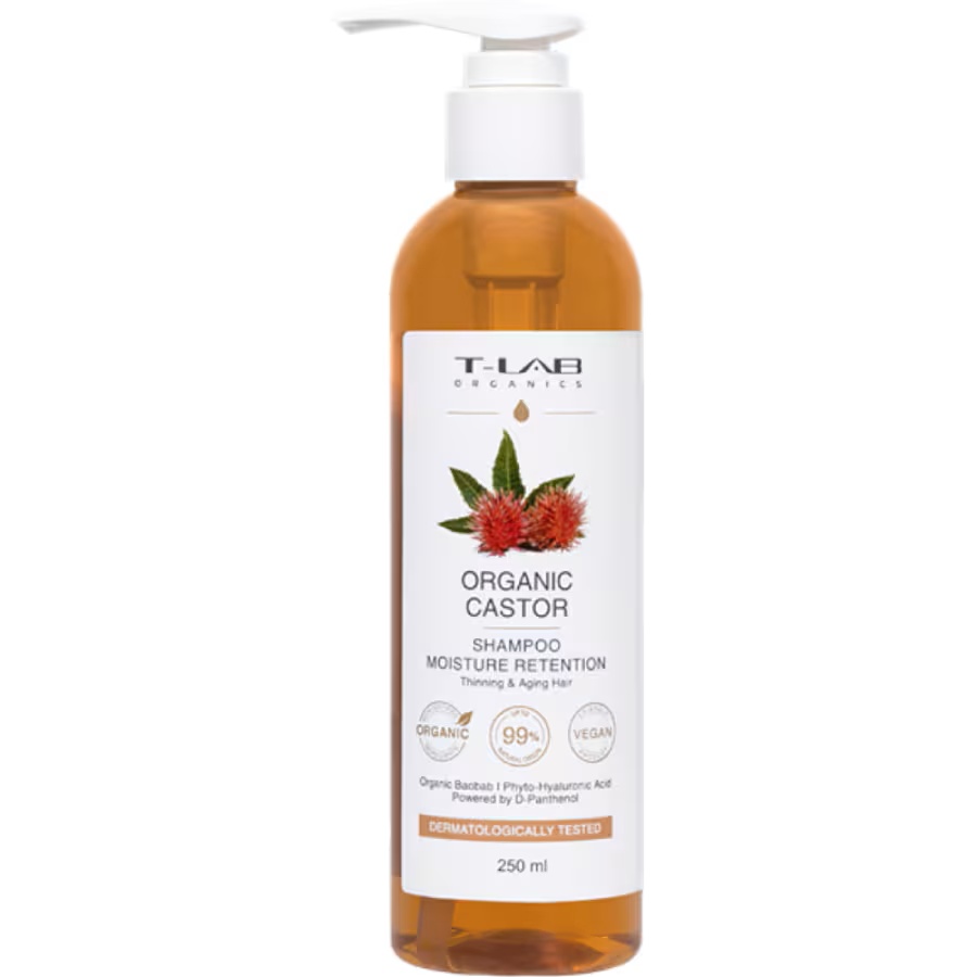 Oferte la Sampon natural pentru par normal, T-LAB Organics, Organic Castor, 250 ml