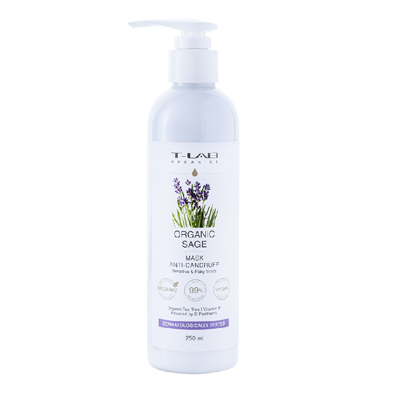 Oferte la Masca de par anti-matreata cu extract de salvie T-LAB Organics, 250 ml