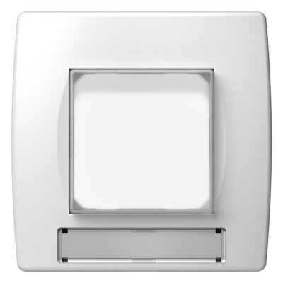 Rama decorativa IP44 alb 2M (intrerupator), TEM Modul TEM-CM22PW-U