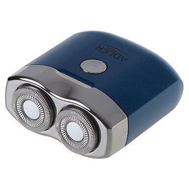 Aparat de Ras Compact AD 2937 cu 2 Lame Rotative Autonomie 35 Minute Incarcare USB Albastru