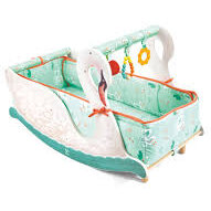 Jucarie Din Lemn Scaun Lebada 2 in 1 Pentru Copii Verde