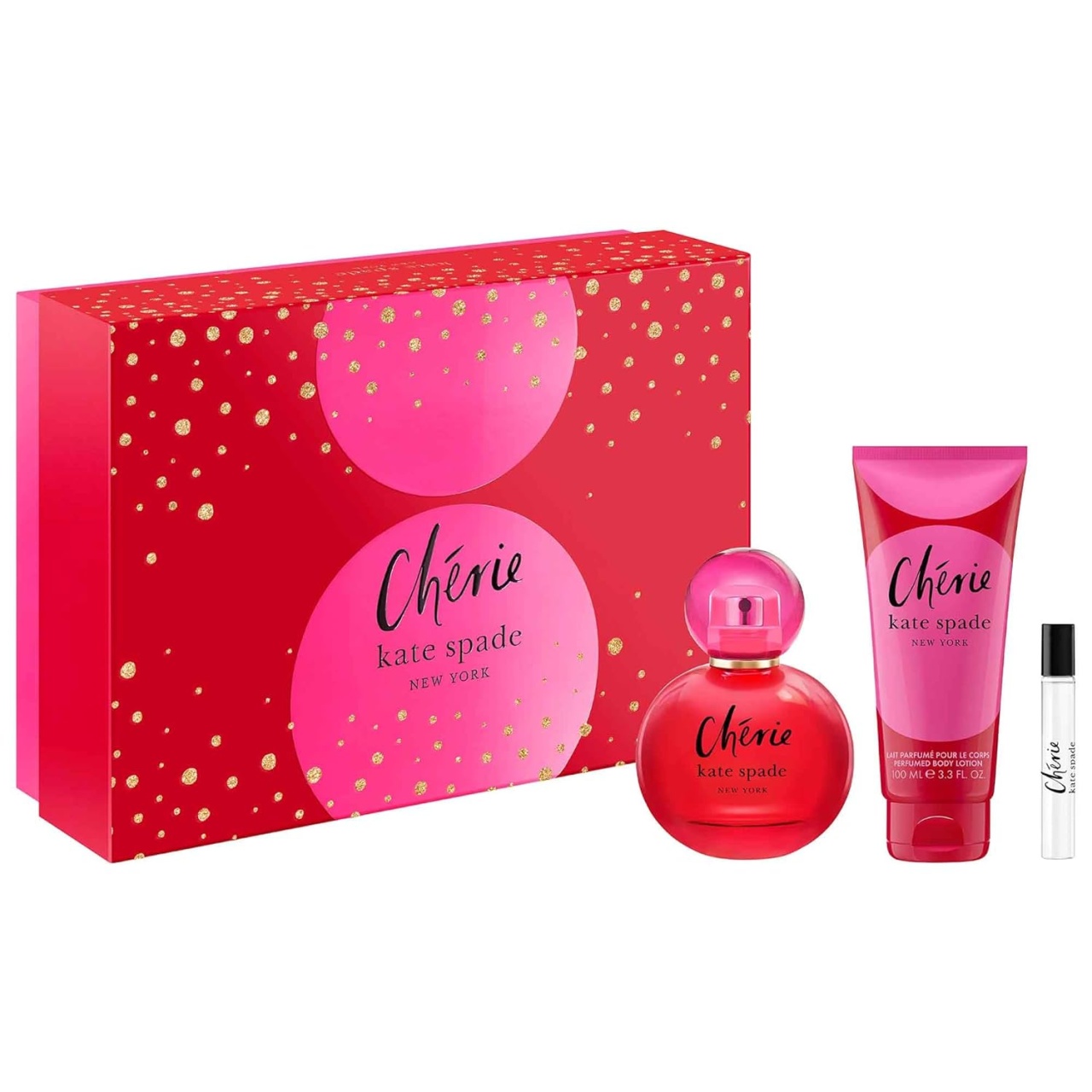 Oferte la Set cadou Chérie Kate, Apa de Parfum, 100 ml + Lotiune de corp, 100 ml, + Apa de Parfum, 7,5 ml