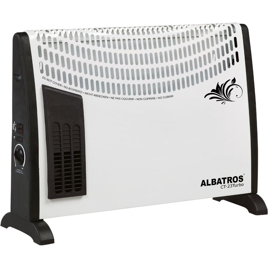 Oferte la Convector electric CT-23TURBO 2000W Termostat reglabil Alb/Negru