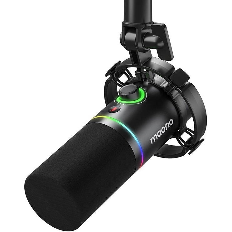 Oferte la Microfon Dinamic PD200x Iluminare RGB Negru
