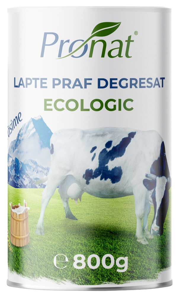 Oferte la Lapte praf bio degresat, 1% grasime, 800g Pronat