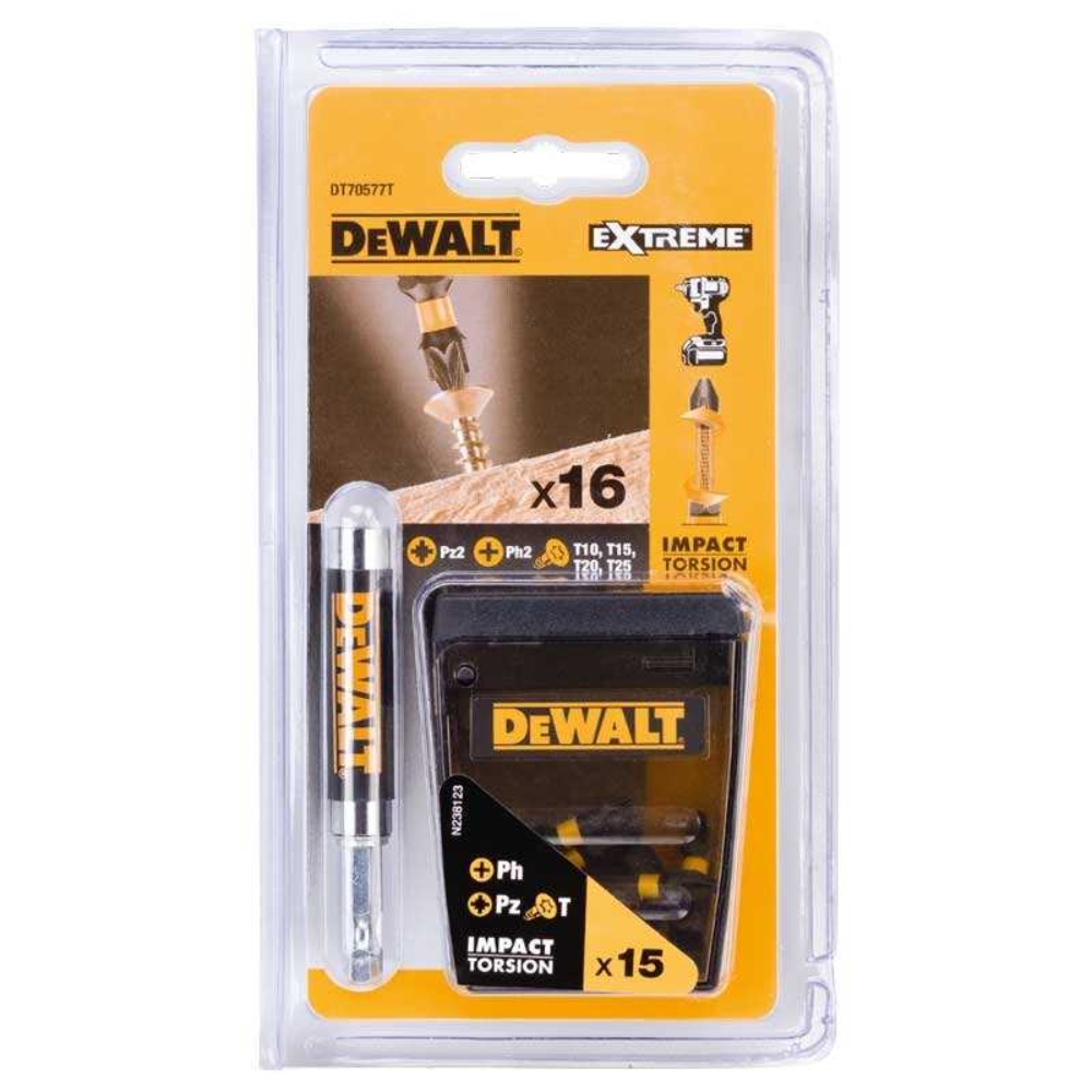 Set 16 piese de impact DeWALT DT70577T