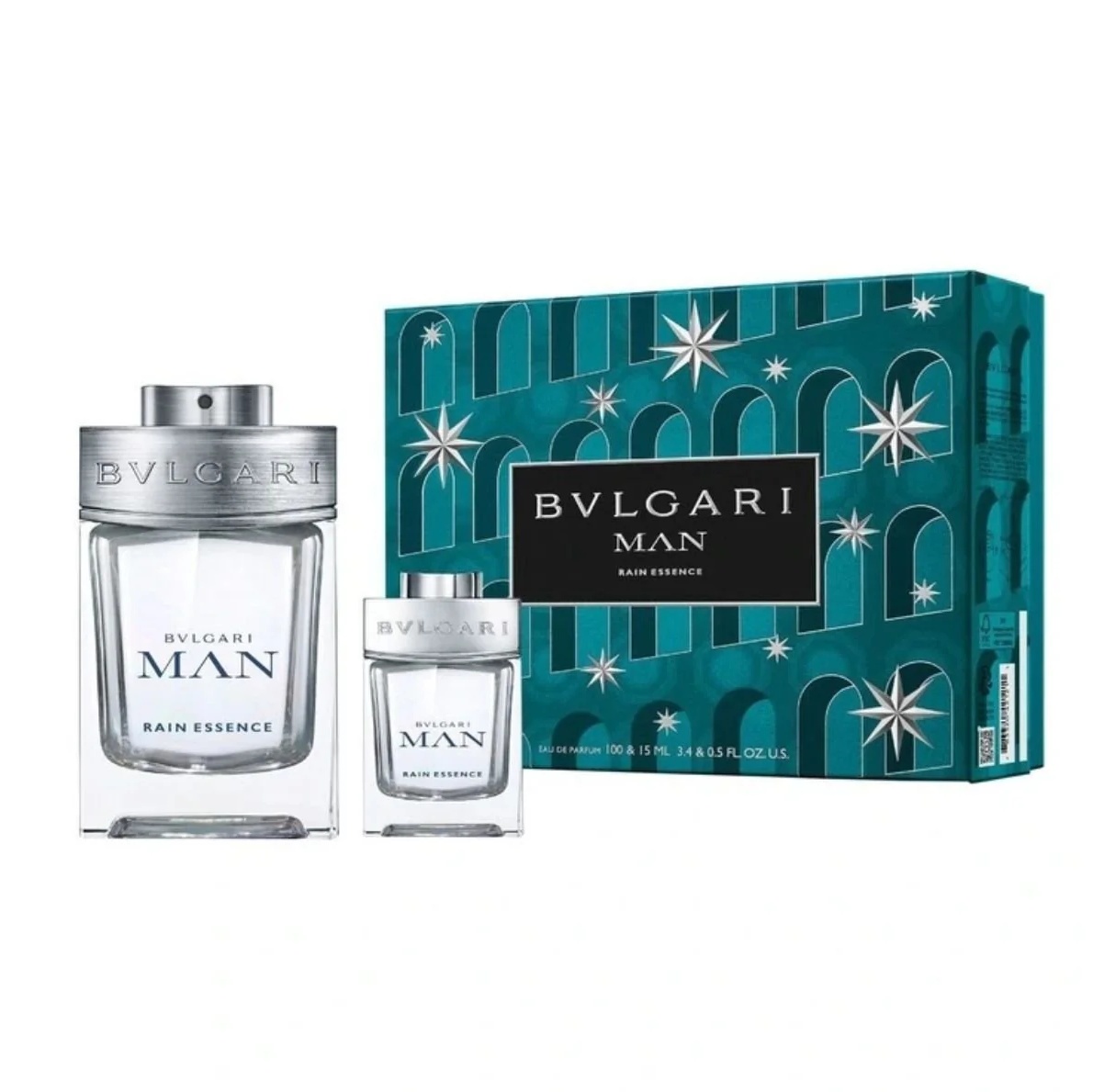 Oferte la Set cadou Bvlgari Man Rain Essence, Apa de Parfum, Barbati, 100 ml + 15 ml