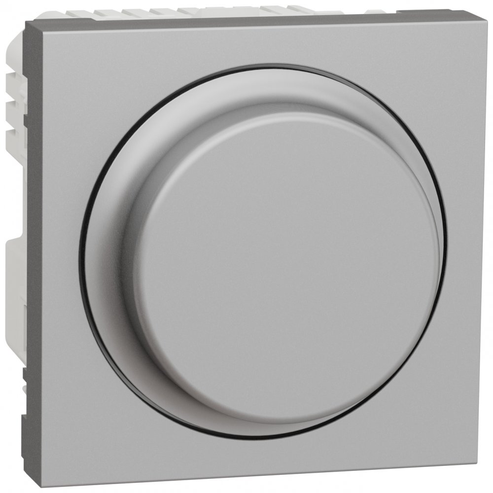 Variator universal rotativ LED 2 module Schneider Noua Unica NU351430, aluminiu