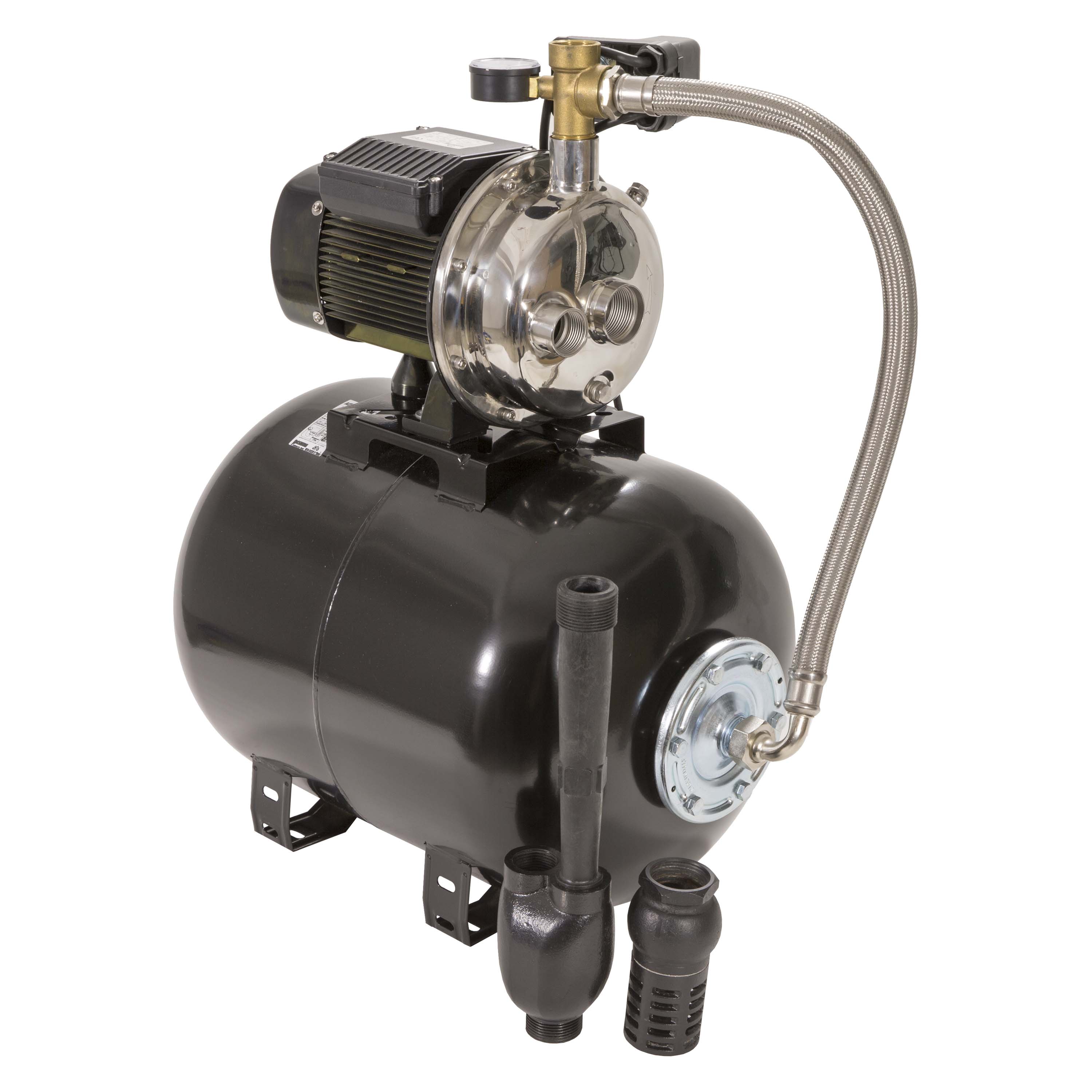Oferte la Hidrofor cu pompa de mare adancime Wasserkonig PMI30-090/50H putere 1200 W debit 2640 l/h inaltime refulare 36 m aspiratie 30 m vas de expansiune 50 litri
