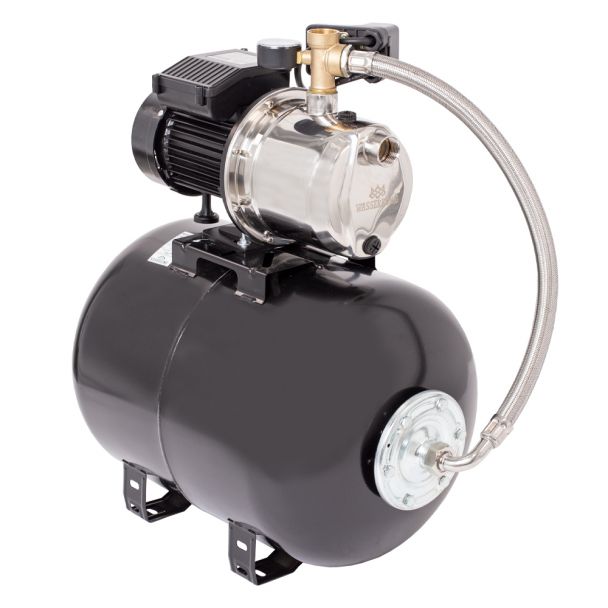 Hidrofor cu pompa autoamorsanta Wasserkonig WSKX5154-50 corp inox putere 1350 W 9 m debit 5100 l/h inaltime refulare 54 m vas de expansiune 50 litri