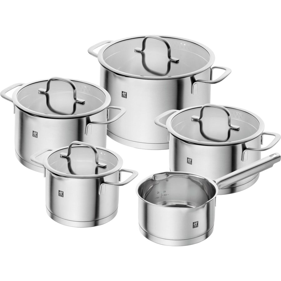 Oferte la Set 5 Oale 66920-005-0  4 Capace Sticla Otel Inoxidabil