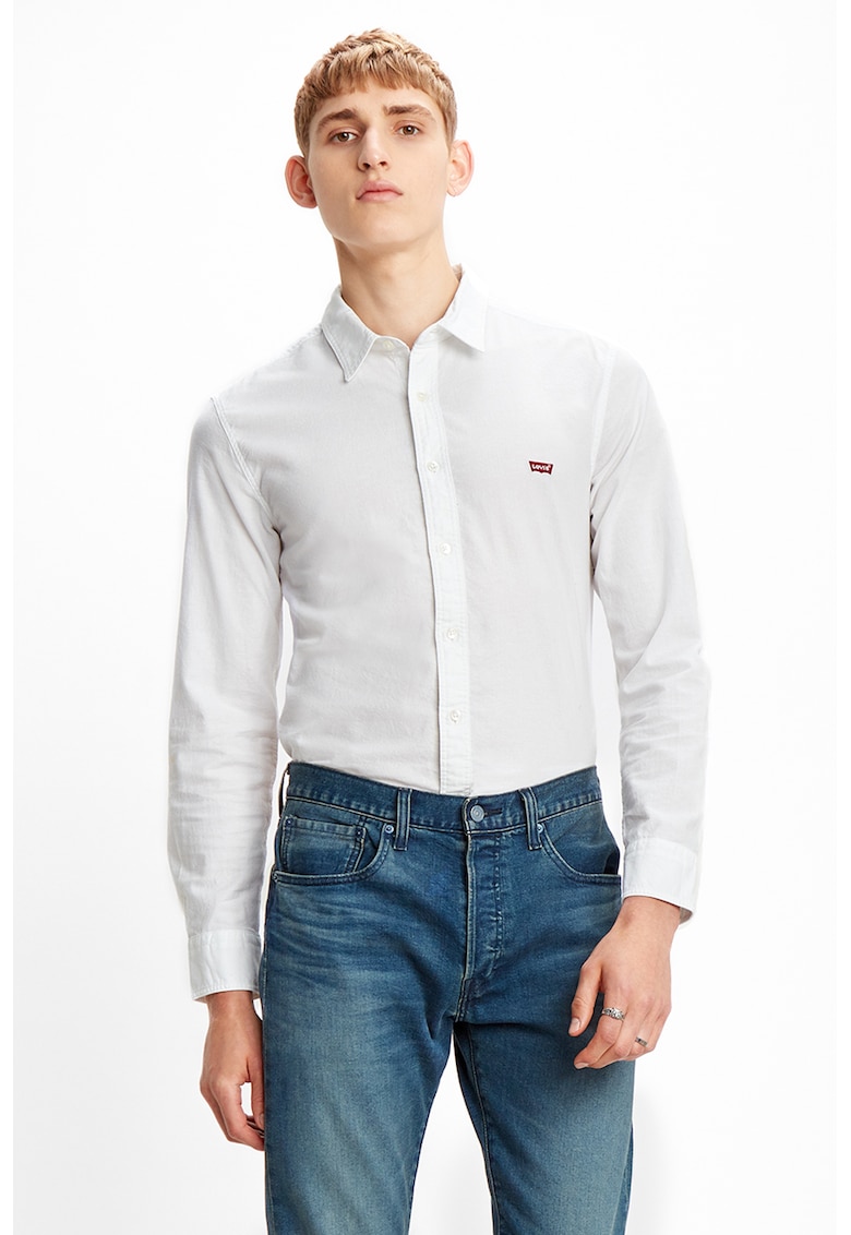 Oferte la Camasa uni slim fit - Alb