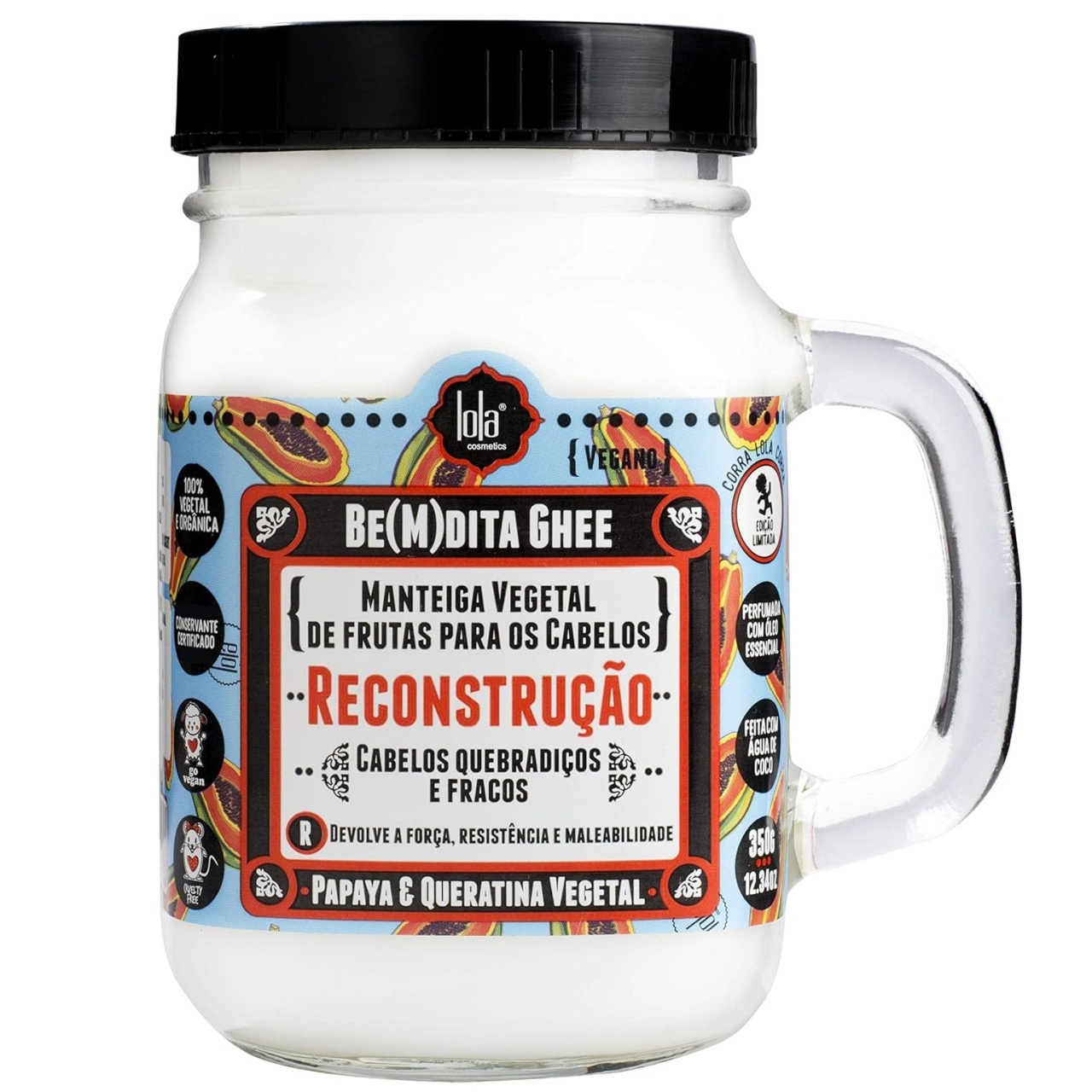 Oferte la Masca de par pentru reparare intensa cu papaya si keratina Bemdita Ghee Lola Cosmetics, 350 g (Gramaj: 350 g)