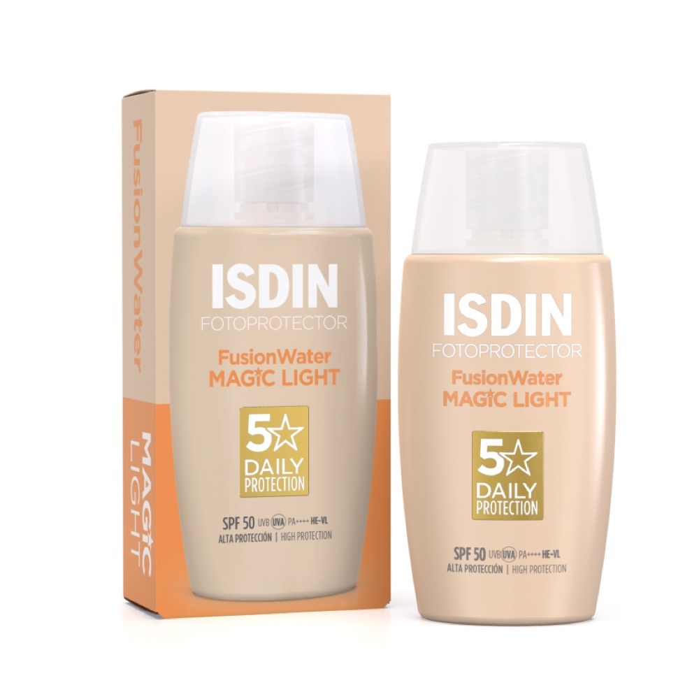 Oferte la Crema de protectie solara pentru fata cu SPF 50 Isdin Fusion Water Color, 50 ml (Concentratie: Protectie solara, Culoare produse: Light)
