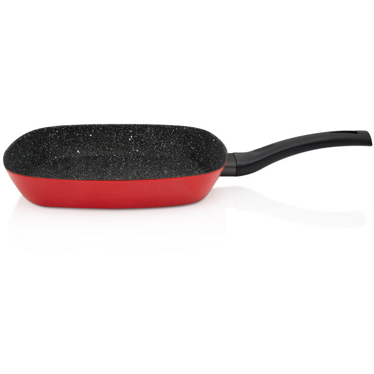 Oferte la Tigaie Grill Granit Induction 2.2L 26CM Rosu/Negru