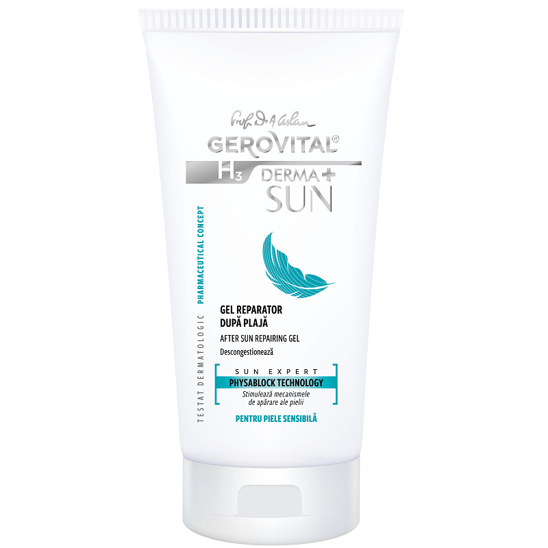 Oferte la Gel reparator dupa plaja Gerovital H3 Derma+ Sun, 150 ml