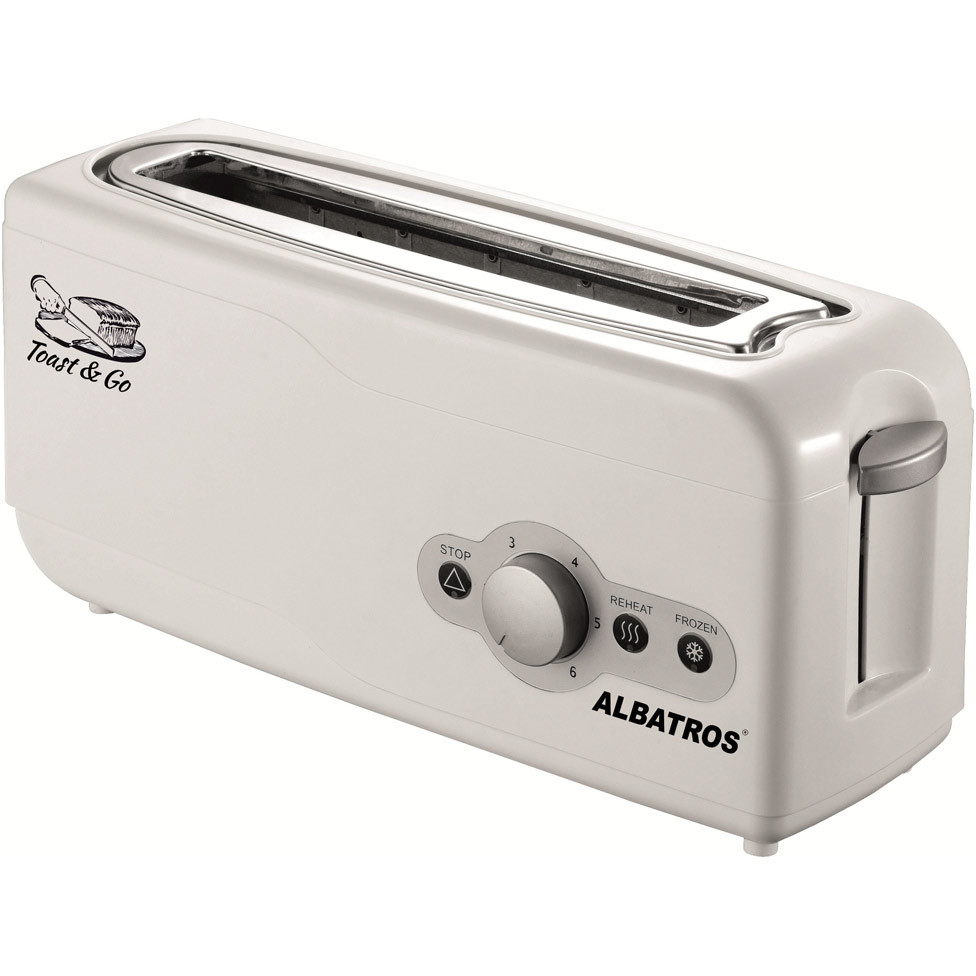 Oferte la Prajitor de paine Albatros EXPRESS, alb, 2 felii, design lung si ingust, 800 W