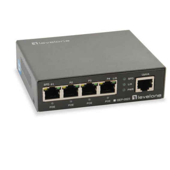 Oferte la Switch GEP-0523 5-Port Gigabit PoE Negru