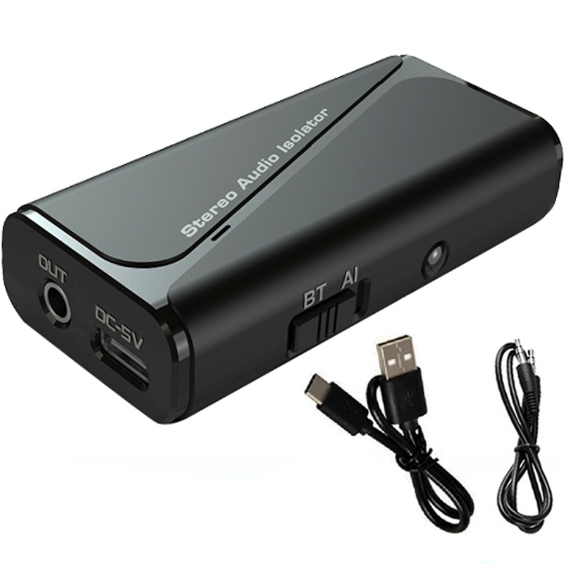 Adaptor Audio Bluetooth 2 in 1 Techstar M29, Versiune 5.4, Izolator de Zgomot, Anti-interferenta, Sunet Clar, Compatibil cu Jack 3.5mm, Sistem Audio Auto si Stereo Acasa, Portabil, Cablu Typ