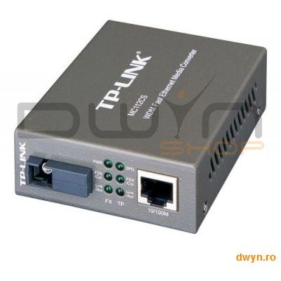 Oferte la Convertor RJ45 10/100M la fibra SC single-mode 100M, Full-duplex, Tx:1310nm, Rx:1550nm, pana la 20Km