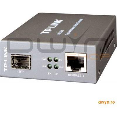 Oferte la Convertor RJ45 1000M la slot SFP 1000M cu suport module MiniGBIC, montabil in sasiu, TP-LINK 'MC220L