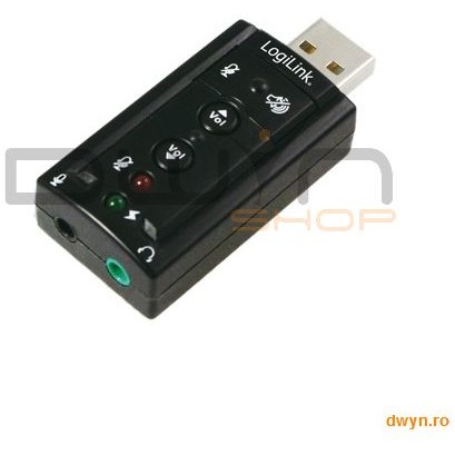 Oferte la SB 7.1 USB, mic. 3.5mm jack, boxe 3.5mm jack, alimentare USB, Plug&Play, Logilink 'UA0078'