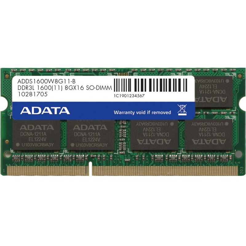 Oferte la Memorie notebook ADATA Premier 8GB DDR3 1600MHz CL11 1.35v