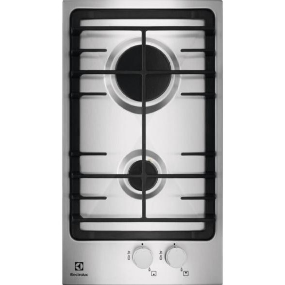 Oferte la Plita incorporabila Domino Electrolux EGG3322NVX, Gaz, 2 arzatoare, 30 cm, Inox