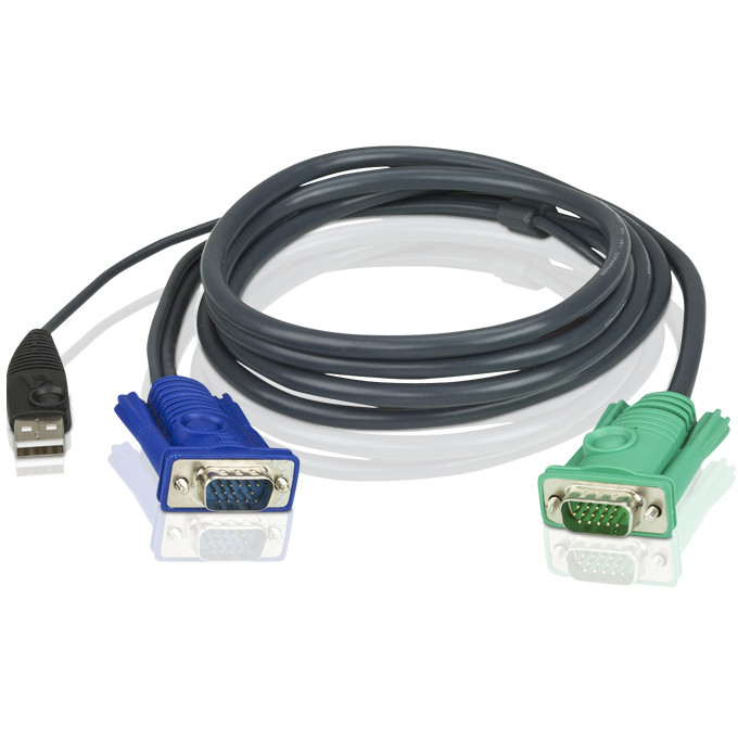 Oferte la Cablu prelungire ATEN KVM (HD15-SVGA, USB, USB) - 3m