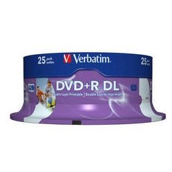 Oferte la BLANK  DVD+R Verbatim DL 8X 8.5GB 25PK SPINDLE PRINTABLE 43667