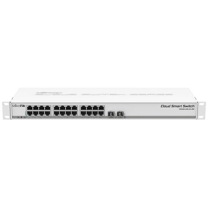 Oferte la MIKROTIK Cloud Smart Switch 326-24G-2S+RM with 24 x Gigabit Ethernet ports 2x Passive PoE PoE-IN DC jack