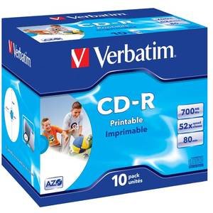 Oferte la Blank Cd-R Verbatim Datalife Plus 52x 700mb 10pk Sc Vinyl 43426