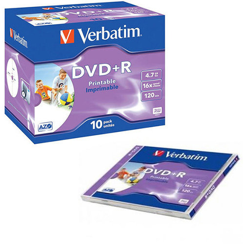 Oferte la Verbatim Dvd+R 4.7gb, 16x, Jewel Case, Printabil, 1buc